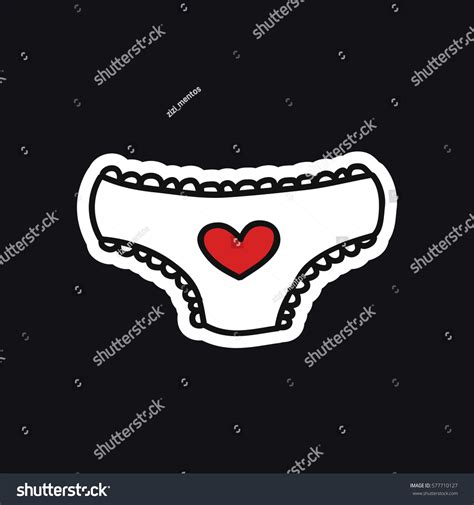 Doodle Icon Sticker Panties Vector Illustration Stock Vector Royalty