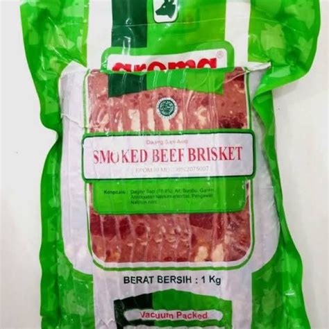 Jual Aroma Smoked Beef Brisket Beef Bacon Halal Kg Shopee Indonesia