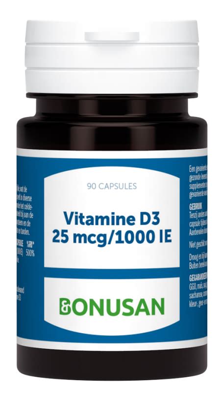 Bonusan Vitamine D3 25 Mcg1000 Ie 90 Capsules Voordelig Online Kopen