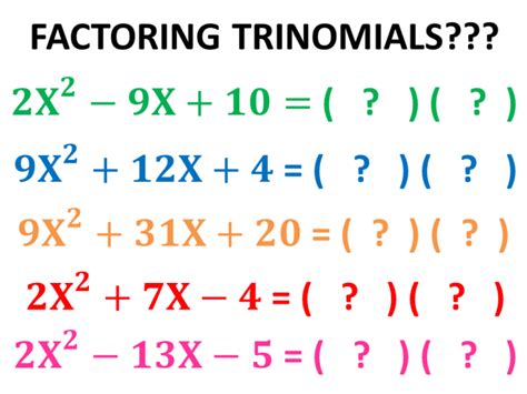 AC Method: Factoring Quadratic Trinomials Using the AC Method - Owlcation