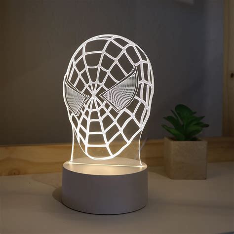 Poplumos Lumin Ria Led D Abajur De Mesa Homem Aranha Busto