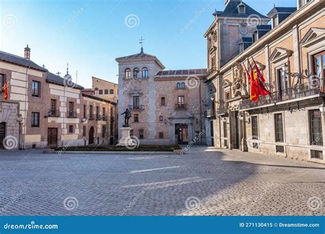 Plaza De La Villa De Madrid Seat of the City Council in Its Historic ...