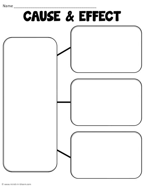 Cause And Effect Text Structure Graphic Organizer Minds In Bloom