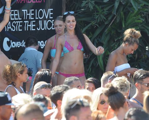 Danielle Lloyd In Bikini At Party At A Pool In Marbella Hawtcelebs