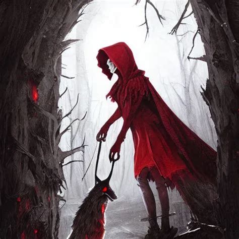 Little Red Riding Hood Werewolf Hunter Detailed Stable Diffusion