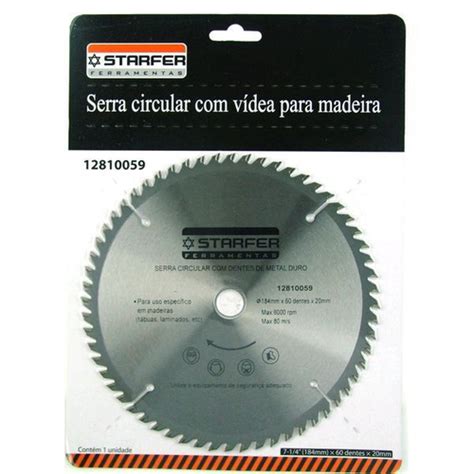 Serra Circular Widea De 7 1 4 X 20mm 60 Dentes Starfer Submarino