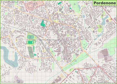 Large detailed map of Pordenone