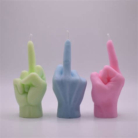 Middle Finger Candle Fuck You Mini Finger Candle Swear Etsy