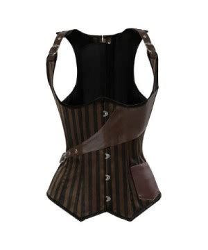 Women S Lace Up Boned Underbust Corset Bustier Vest Top Waist Cincher