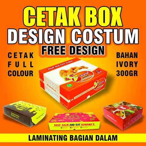 Cetak Kemasan Box Dus Makanan Custom Shopee Indonesia