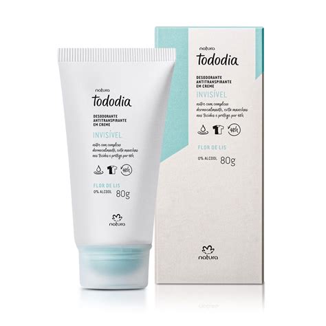 Desodorante Antitranspirante Em Creme Tododia Flor De Lis Natura 80 G