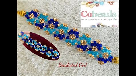 Cobeads Tutorial Bicone Beaded Bracelet Super Easy Tutorial Youtube