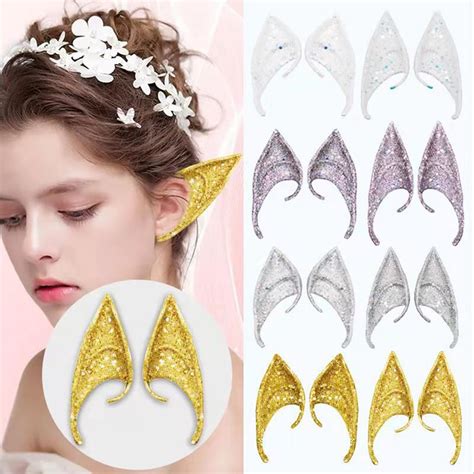 Yirtree 1 Pair Elf Ears Medium And Long Style Cosplay Fairy Pixie Elf