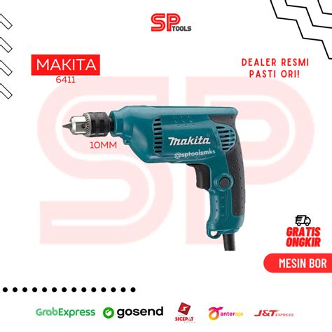 Jual MESIN BOR KAYU BESI 10MM MAKITA 6411 ASLI GARANSI Shopee Indonesia