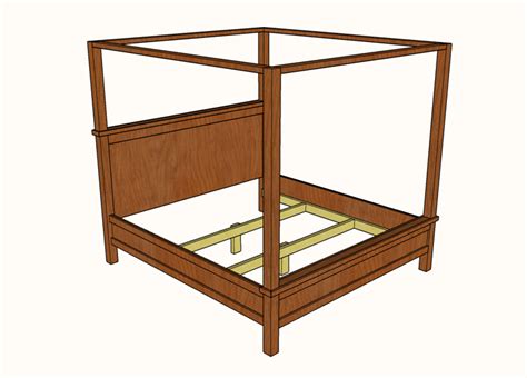 Diy Farmhouse Canopy Bed Plans King Size Famous Artisan