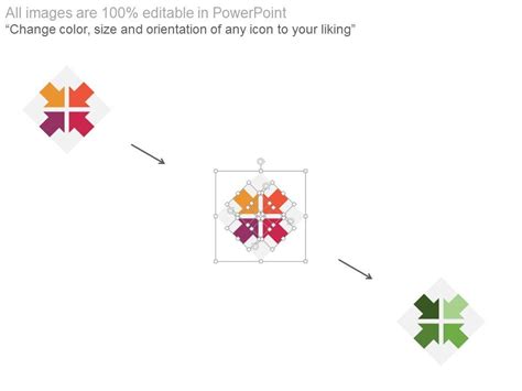 Four Inward Arrows With Icons Powerpoint Template