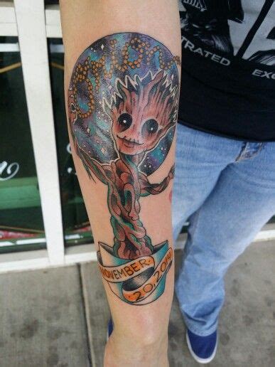 Traditional Baby Groot Nerdy Tattoo By Steve Rieck Las Vegas Groot