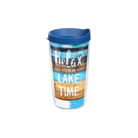 Tervis Relax Lake Time 16 Oz Clear Tumbler With Lid 1249251 The Home Depot