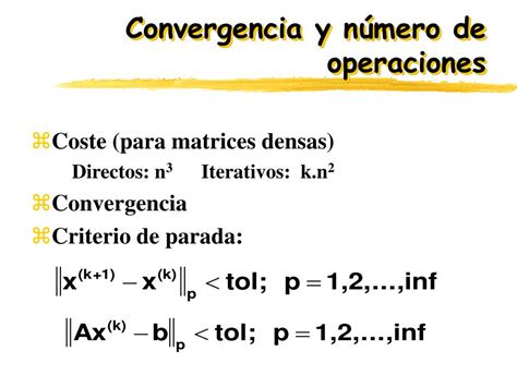 Ppt M Todos Iterativos Para Sistemas De Ecuaciones Lineales