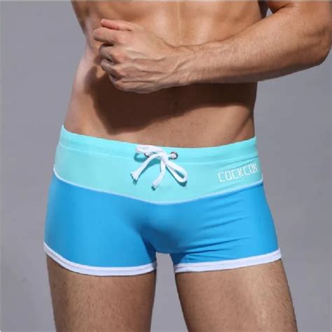 Newest Mens Swimming Trunks Sexy Sky Blue Swim Shorts Men Swimwear Male Swimsuit Beach Swim