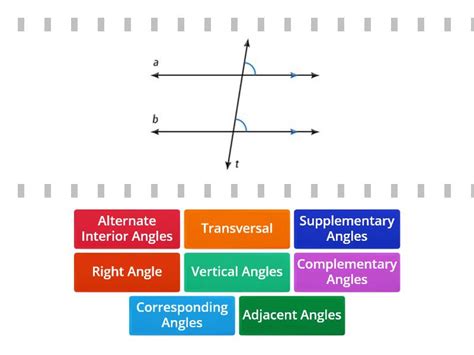 Transversals and Parallel Lines - Find the match