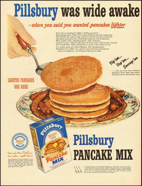 1950 Vintage Ad For Pillsbury Pancake Mix 050812 Vintage Food Posters Vintage Ads Food