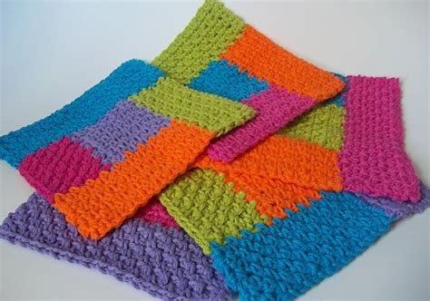 Simply Square Log Cabin Dishcloth Pattern By Deborah Ellis Dishcloth