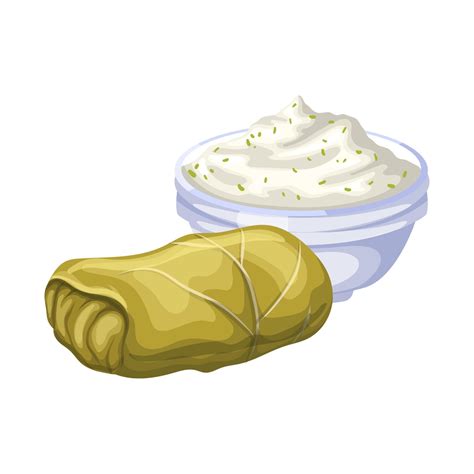 dolma cuisine sauce food cartoon vector illustration 21161396 Vector ...