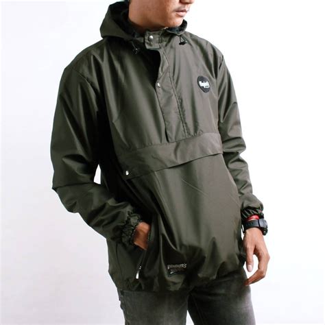 Jual Akn Jaket Cagoule Pria Simple Jaket Pria Polos Outdoor Kantong