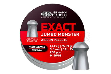 JSB Exact Jumbo Monster Redesigned Shallow 5 52mm 200pcs Balistas