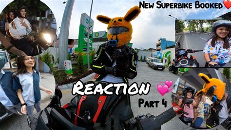 Cute Girl Reaction On Kawasaki Z900 Bunny Helmet Cover Market