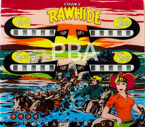 Rawhide 1977 Stern Pinball Art USA