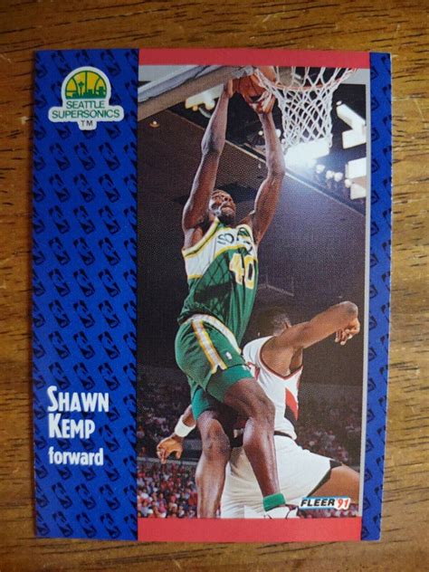 Fleer Shawn Kemp Seattle Supersonics Nm M Ebay