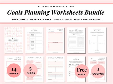 Goal Planning Workbook Self Development Better Life Goals Etsy