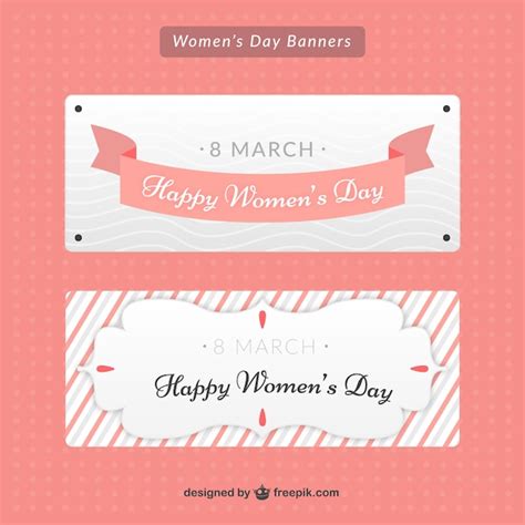 Premium Vector Happy Women Day Banners