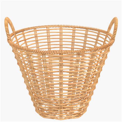 D Wicker Basket Model Turbosquid