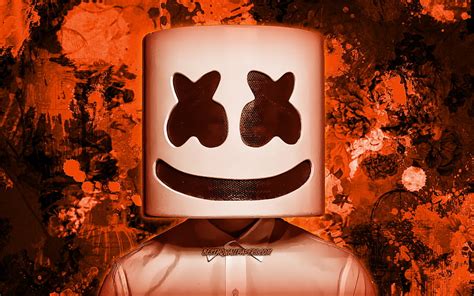 Christopher Comstock Salpicaduras De Pintura Naranja Dj Marshmello