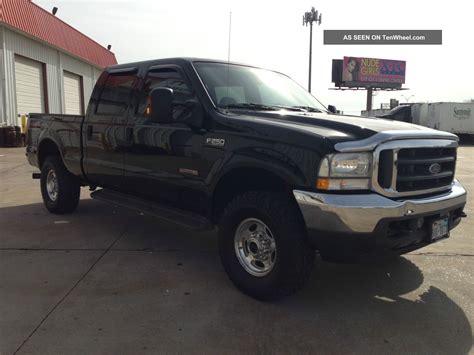 2004 Black Ford F250 Lariat Diesel Crew Cab 4x4 Sharp Truck Shortbed