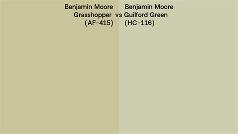 Benjamin Moore Grasshopper Vs Guilford Green Side By Side Comparison