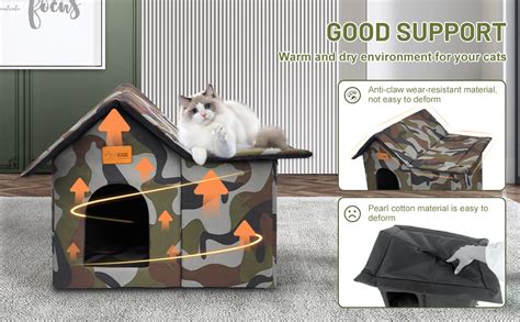 Cat House For Outdoor Winterproof Waterproof And Warm Pet House