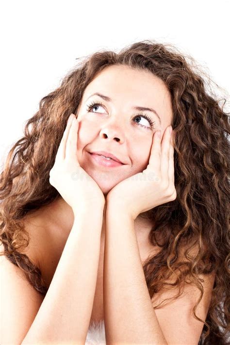 Happy lady stock photo. Image of glamour, hand, brunette - 19015664