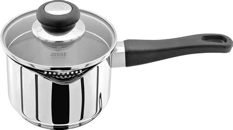 Judge Vista Draining Medium Stainless Steel Saucepan With Pouring Lip