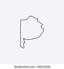 Map Buenos Aires Vector Illustration Vector De Stock Libre De