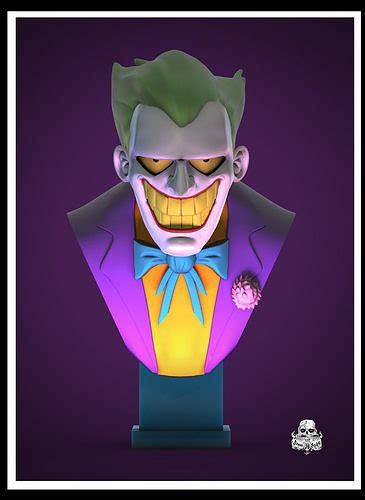 Joker Bust Batman Animated Series D Model D Printable Cgtrader