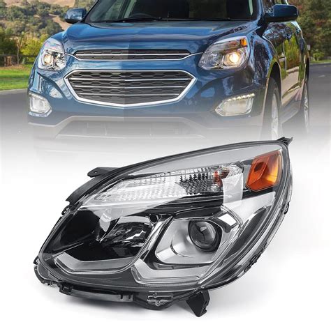 Fione Headlight Compatible With Chevy Equinox 2016 2017 Replacement Halogen