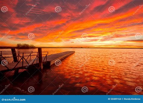 Sunrise on Lon Hagler Lake in Loveland Colorado Stock Photo - Image of ...