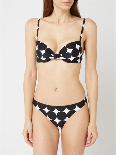 Esprit Bikini Oberteil Mit Punktemuster Black Online Kaufen