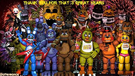 Sfm Fnaf 3nd Anniversary Thank You Poster By Igorowsky Thank You