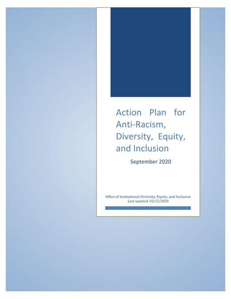 Pdf Action Plan For Anti Racism Diversity Equity And Inclusion