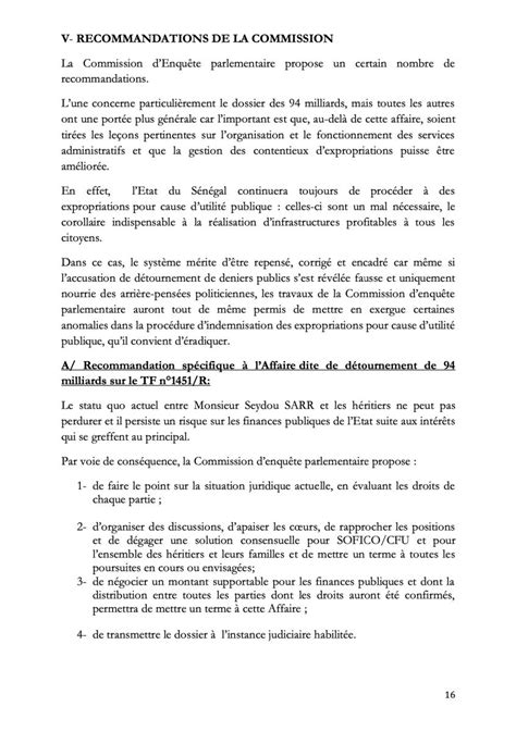 Document Affaire Milliards Voici Le R Sum Du Rapport De La